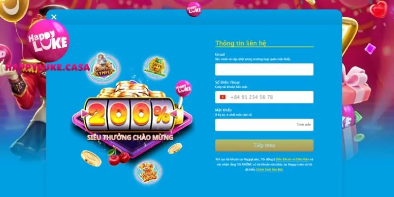 Đăng ký trở thành hội viên của HappyLuke nhanh chóng