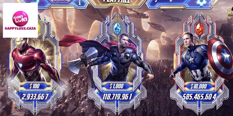 Các biểu tượng đặc biệt trong nổ hũ Avengers tại Happyluke